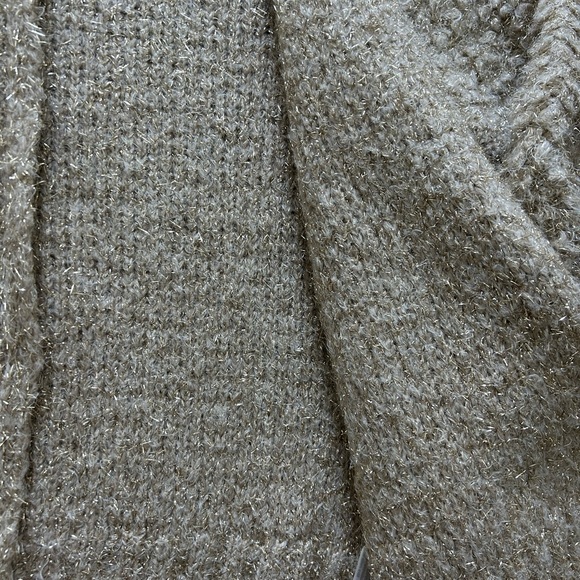 Zara Women’s Boucle Gold Specked Short Cardigan Sweater Small - Picture 5 of 6